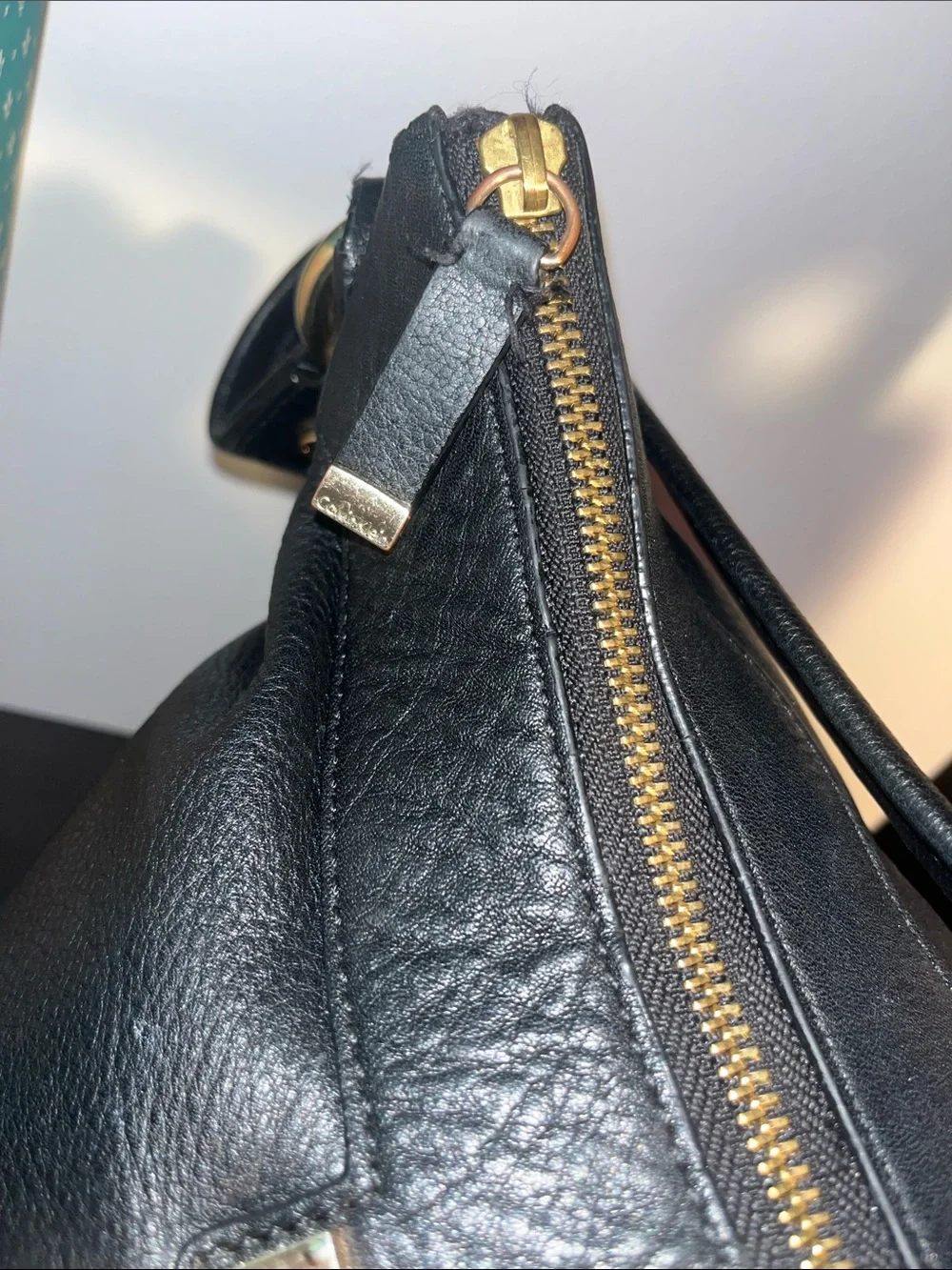 Calvin Klein Black Leather Handbag